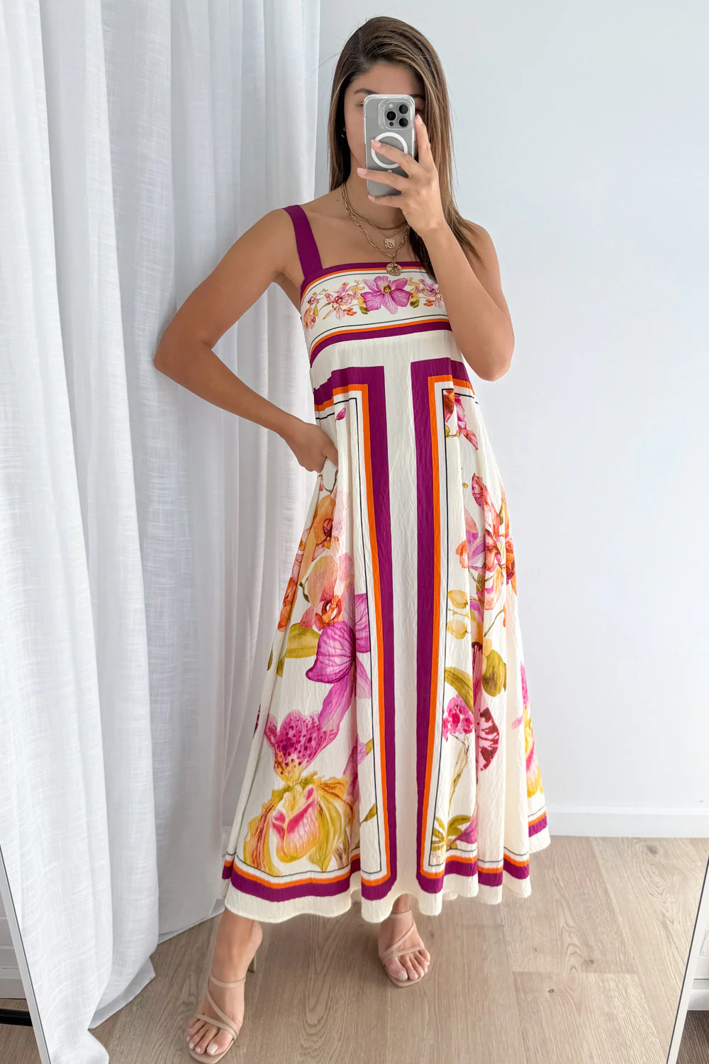 Belgravia Bloom Dress - Magenta Orchid - Image 8