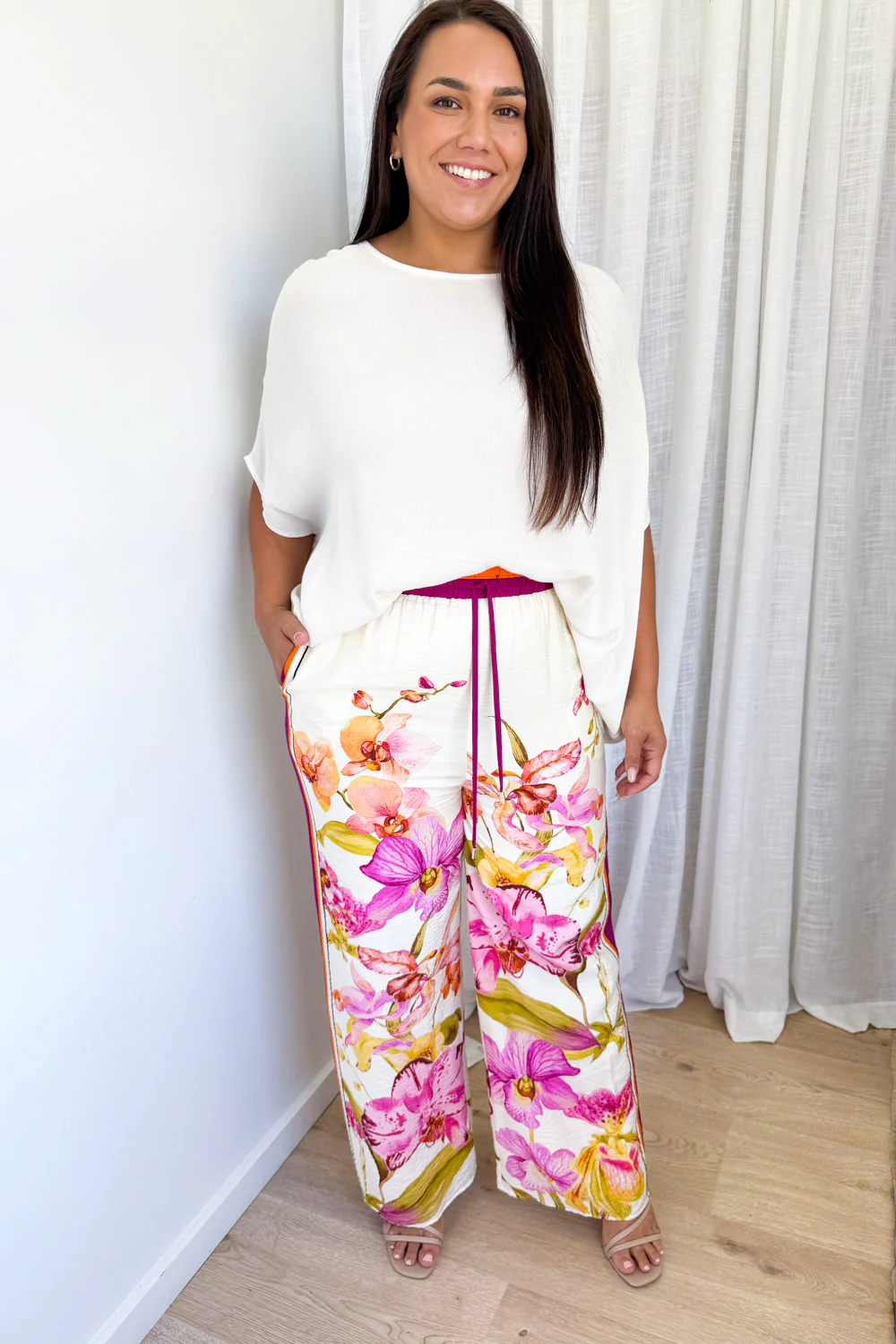 Belgravia Bloom Pants - Magenta Orchid - Image 10