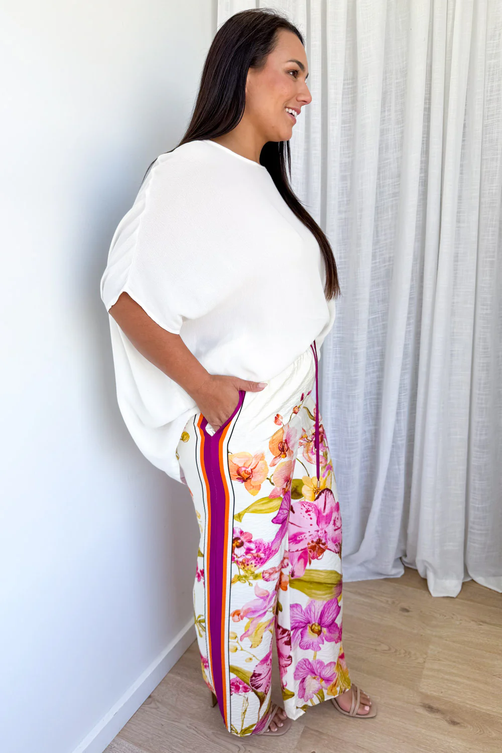 Belgravia Bloom Pants - Magenta Orchid - Image 11
