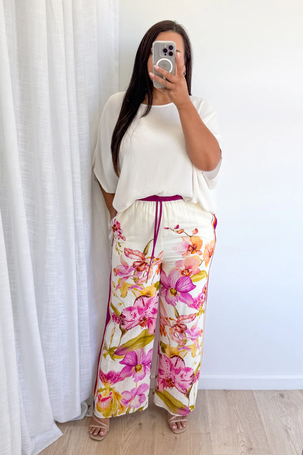 Belgravia Bloom Pants - Magenta Orchid - Image 13