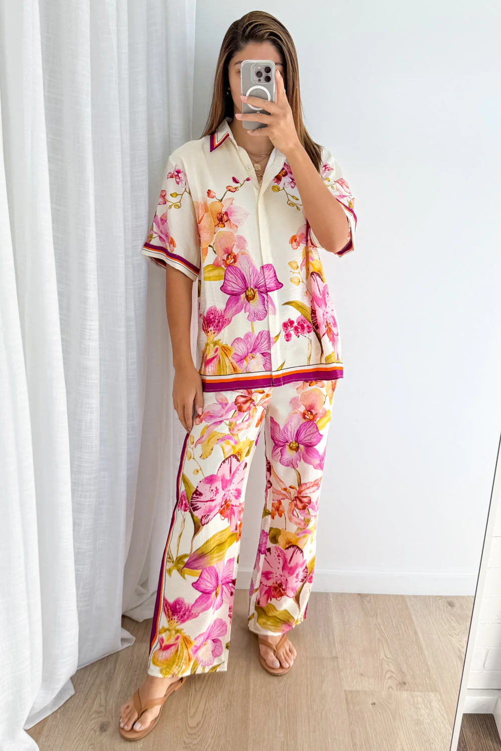 Belgravia Bloom Pants - Magenta Orchid - Image 2