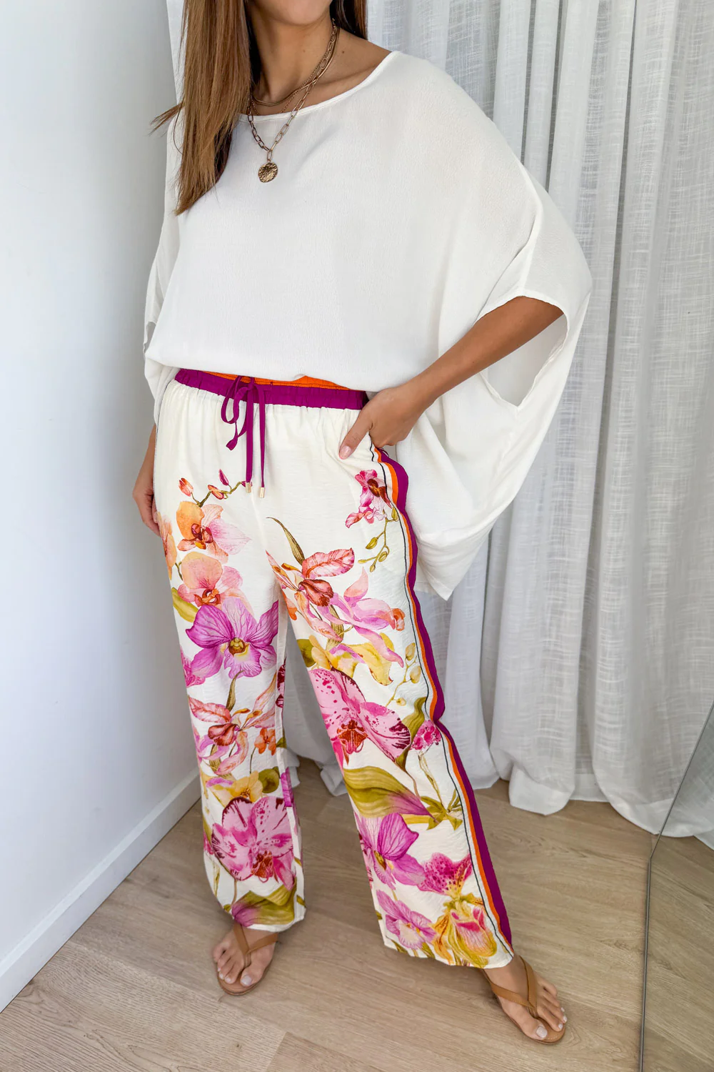 Belgravia Bloom Pants - Magenta Orchid - Image 4