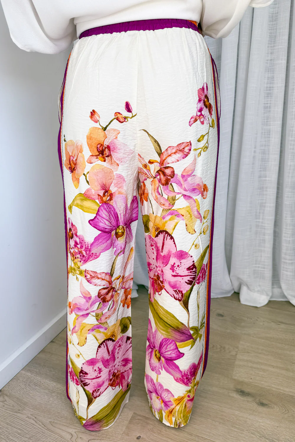 Belgravia Bloom Pants - Magenta Orchid - Image 7