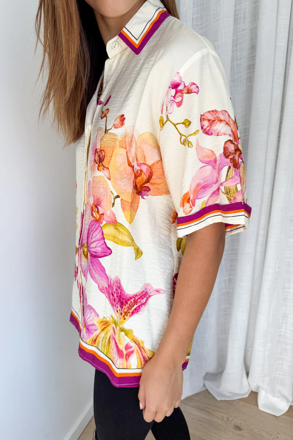 Belgravia Bloom Shirt - Magenta Orchid - Image 4