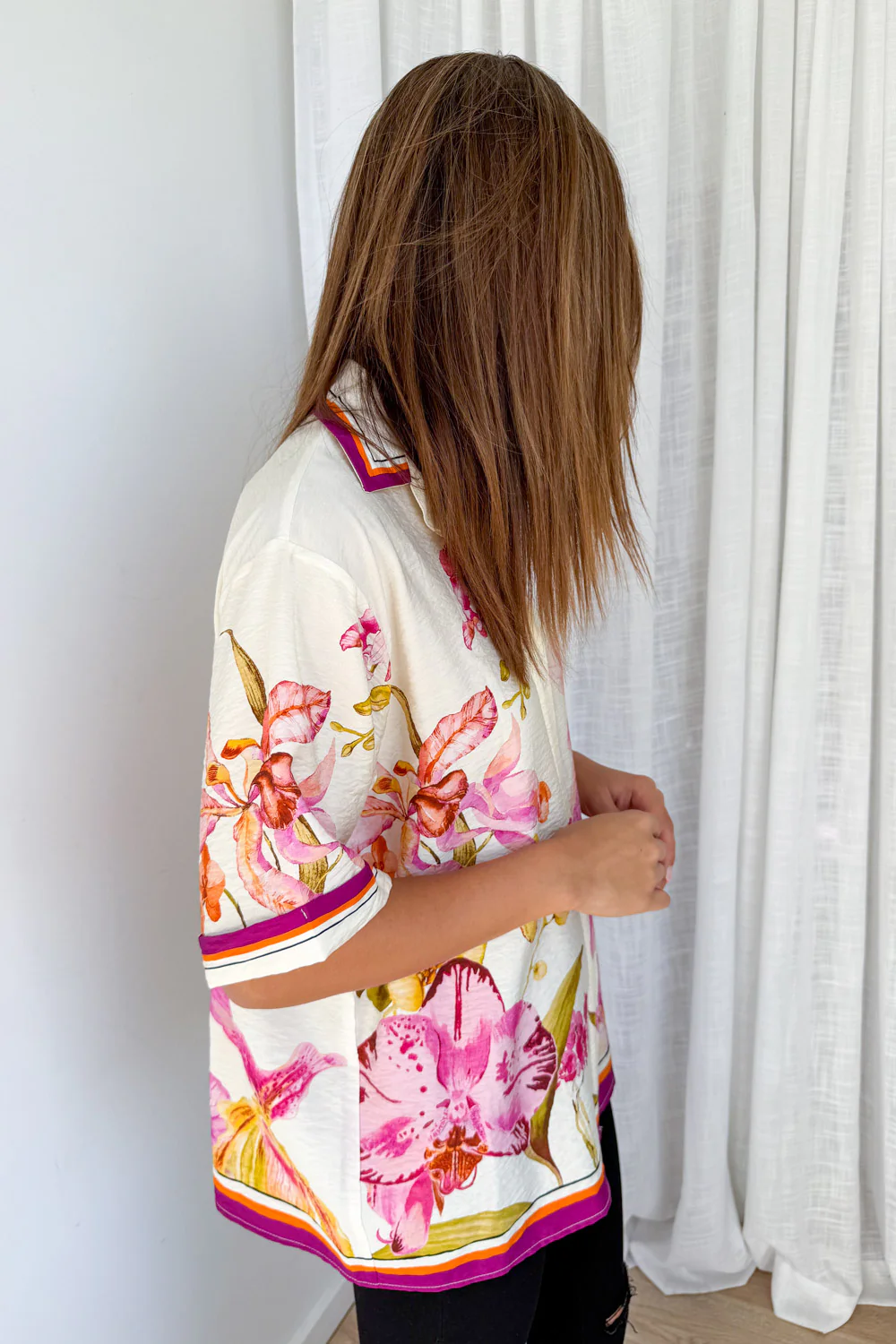 Belgravia Bloom Shirt - Magenta Orchid - Image 6