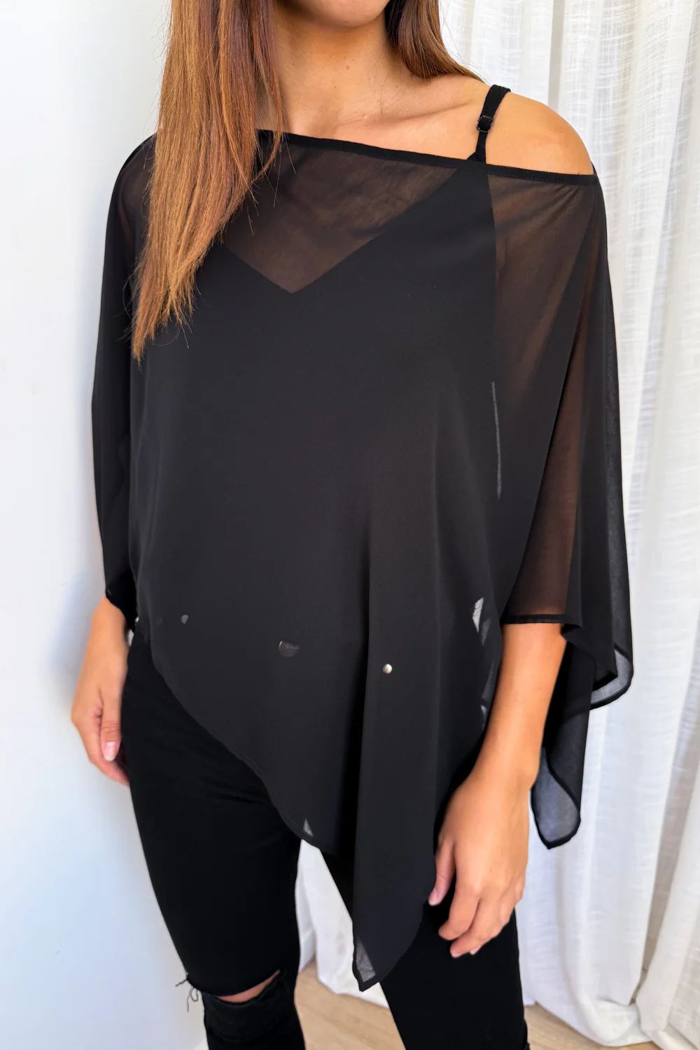 Bella Poncho - Black - Image 3