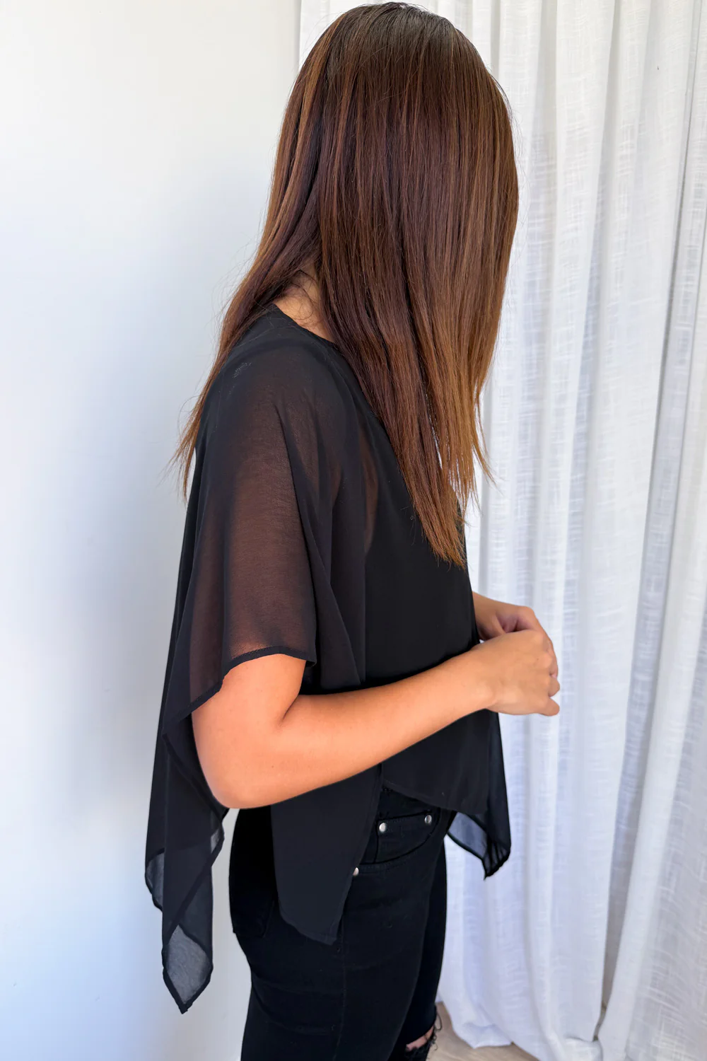 Bella Poncho - Black - Image 5