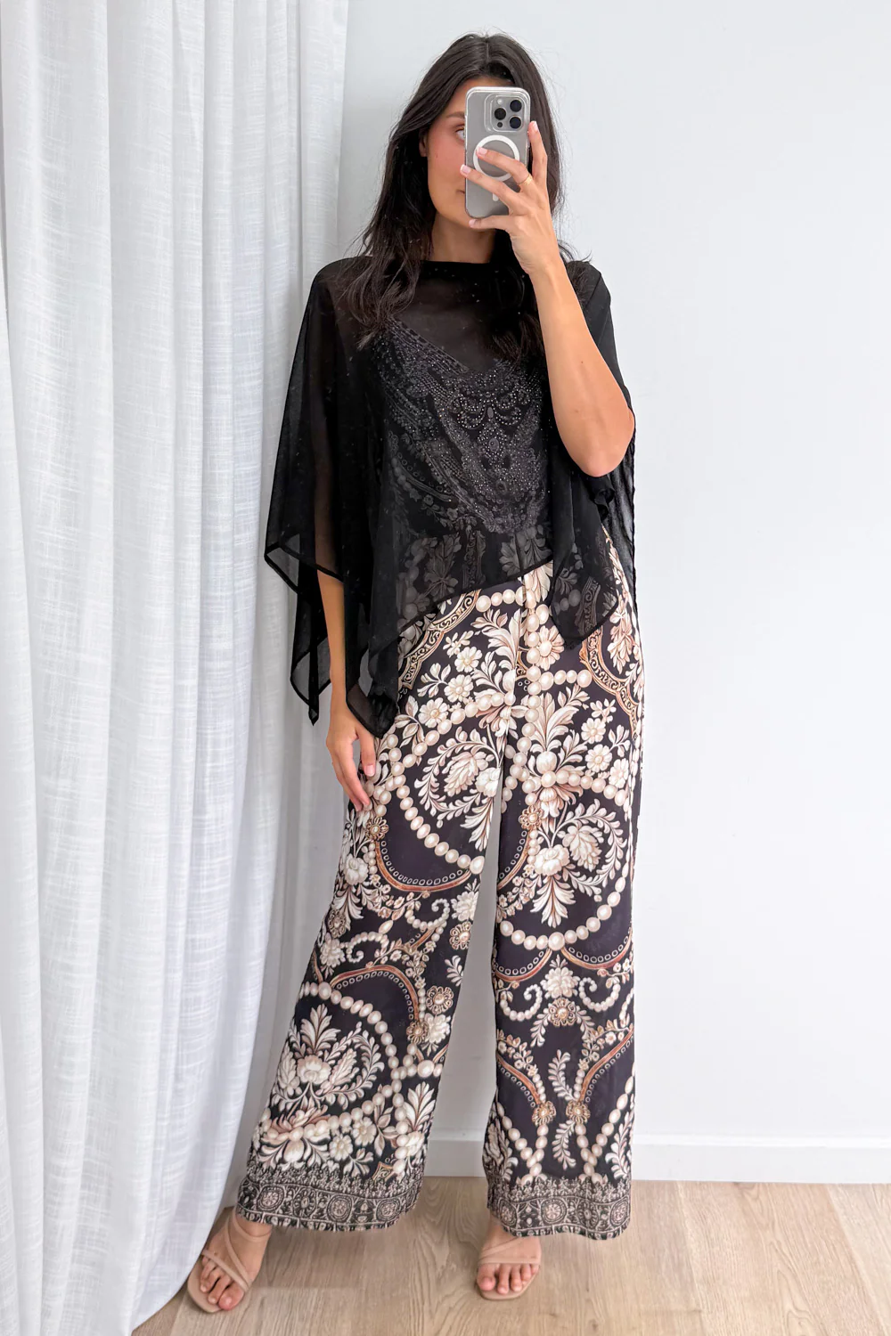 Bella Poncho - Black - Image 7