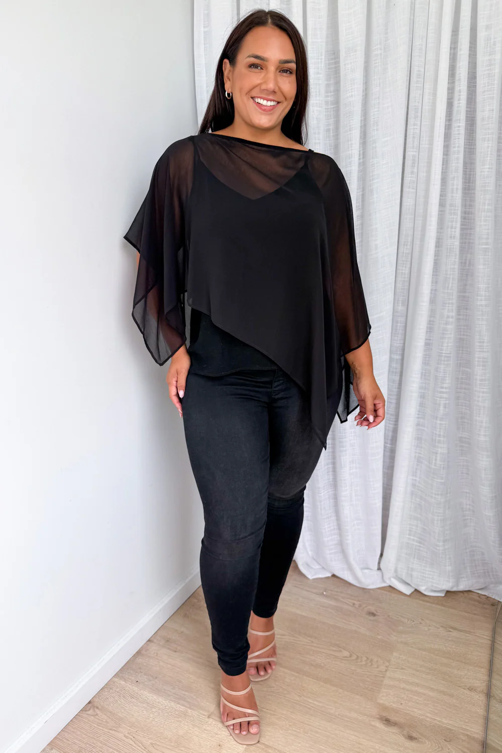 Bella Poncho - Black - Image 9