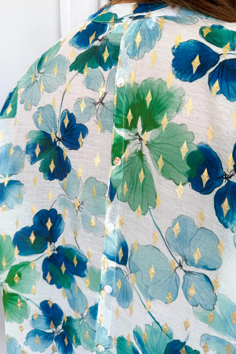 Berkley Blouse - Green Floral - Image 8