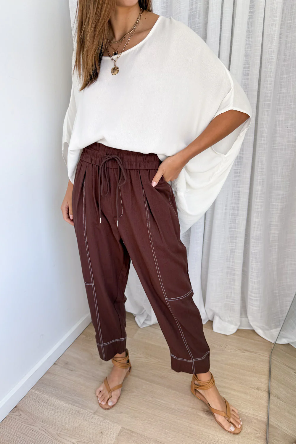 Blair Pants - Chocolate - Image 4