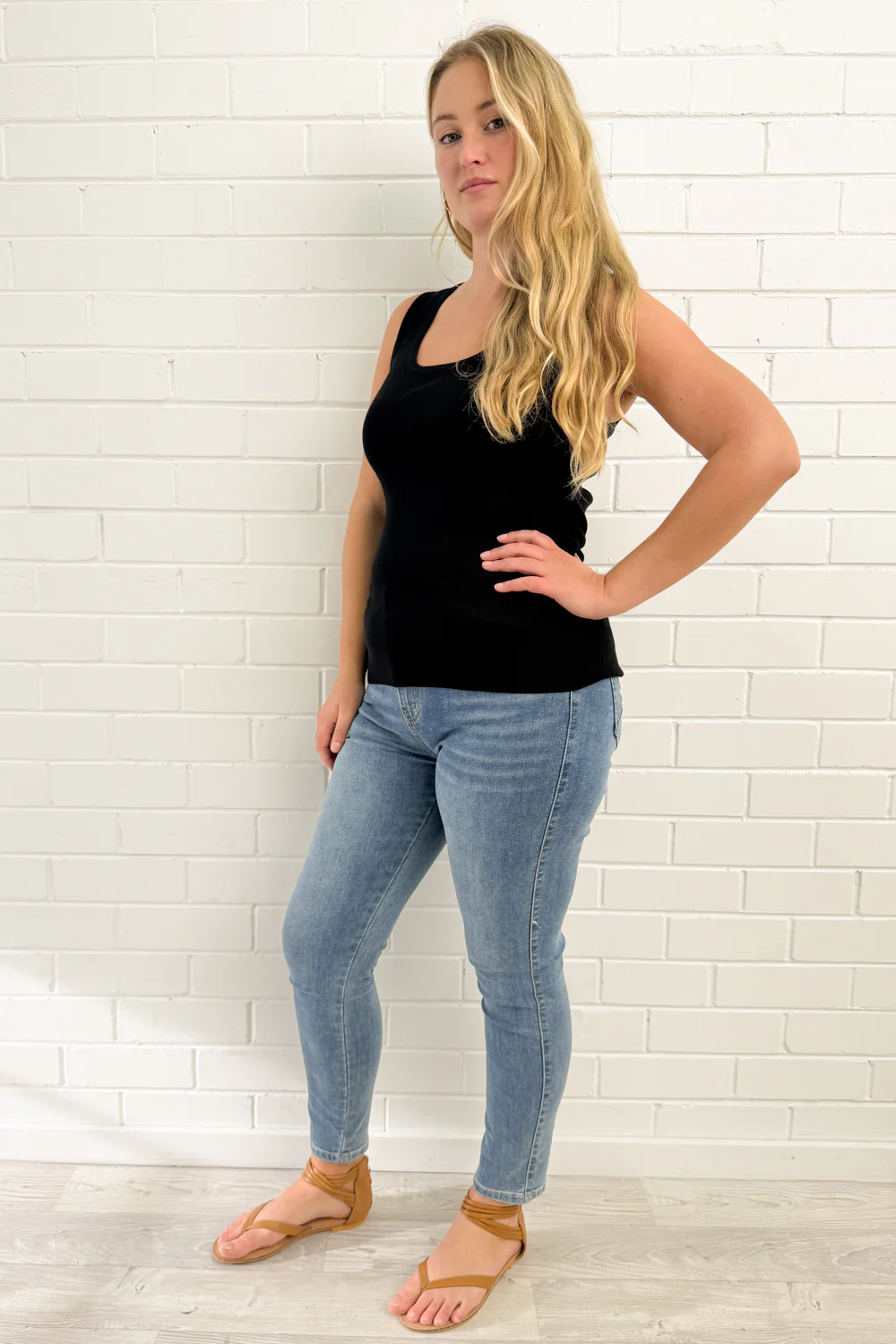 Cali Knit Tank - Black - Image 10