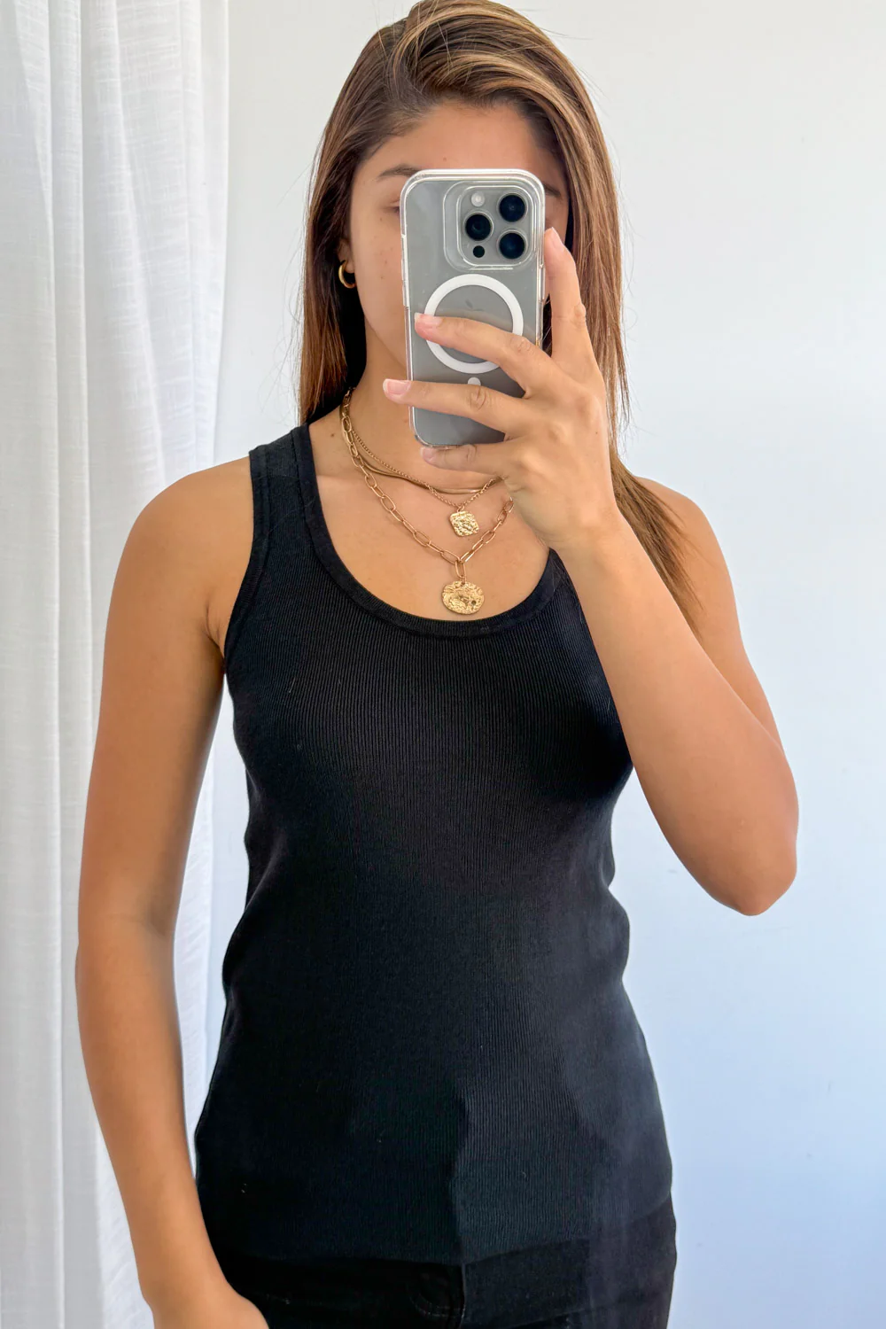 Cali Knit Tank - Black - Image 7