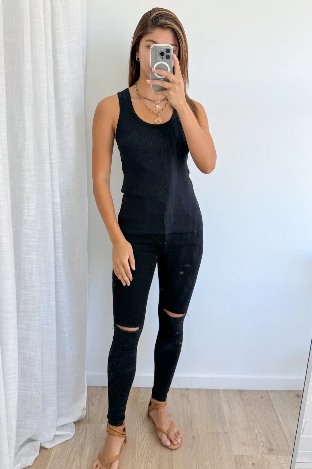 Cali Knit Tank - Black - Image 8