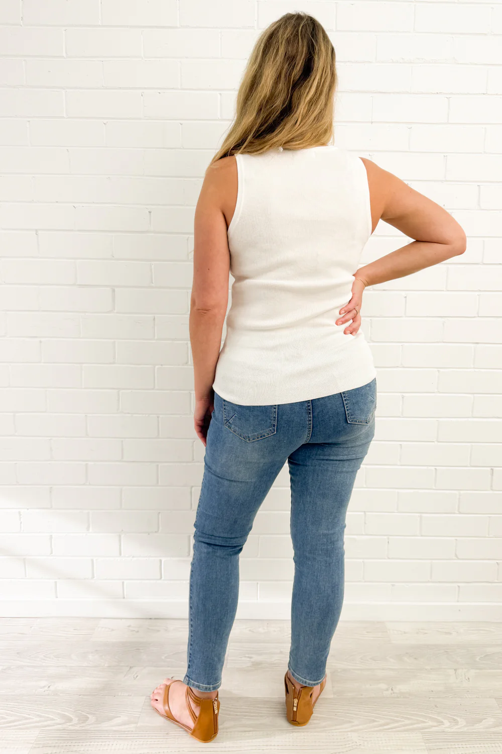 Cali Knit Tank - White - Image 15