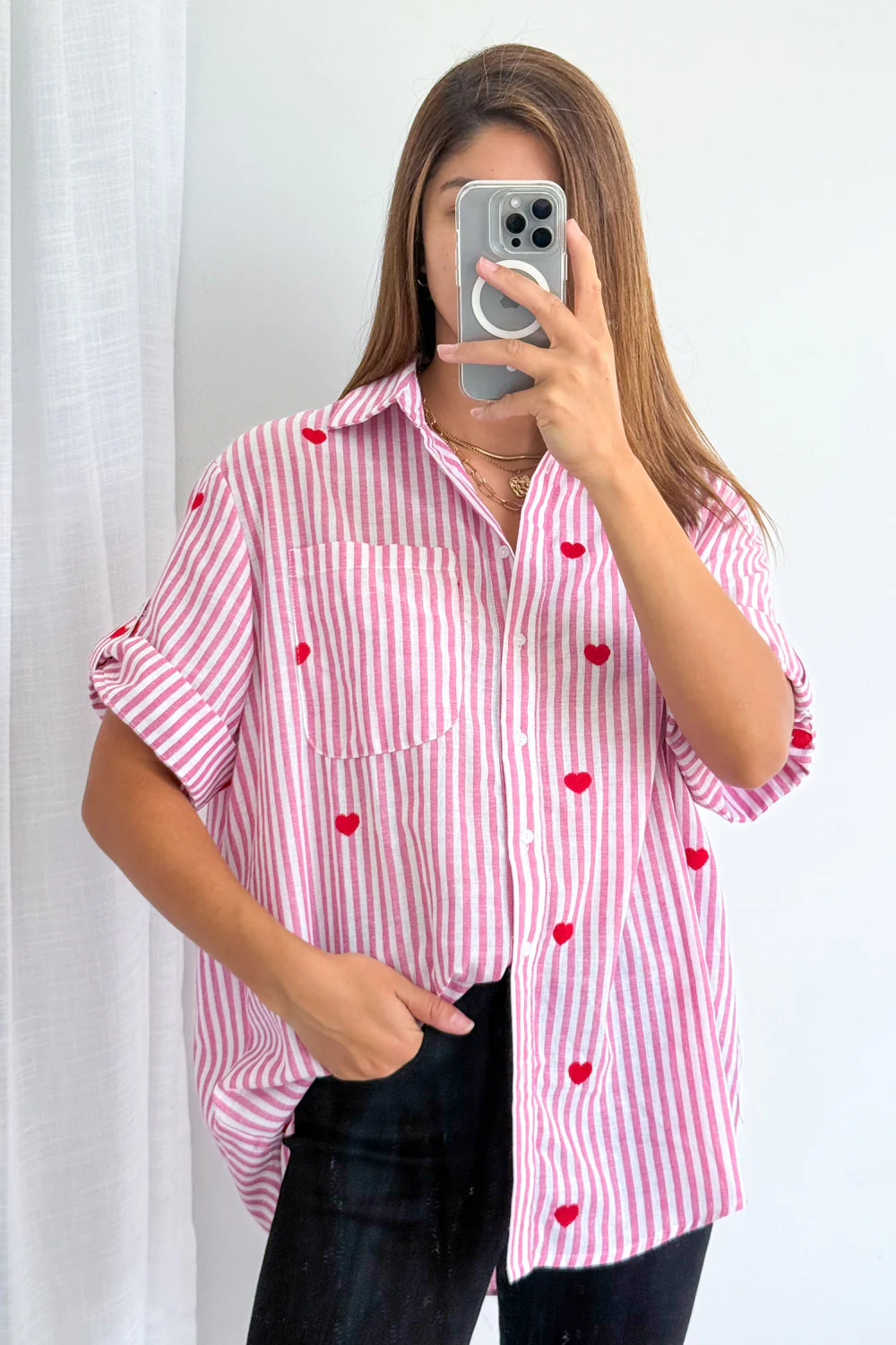 Cam Shirt - Pink Stripe - Image 4