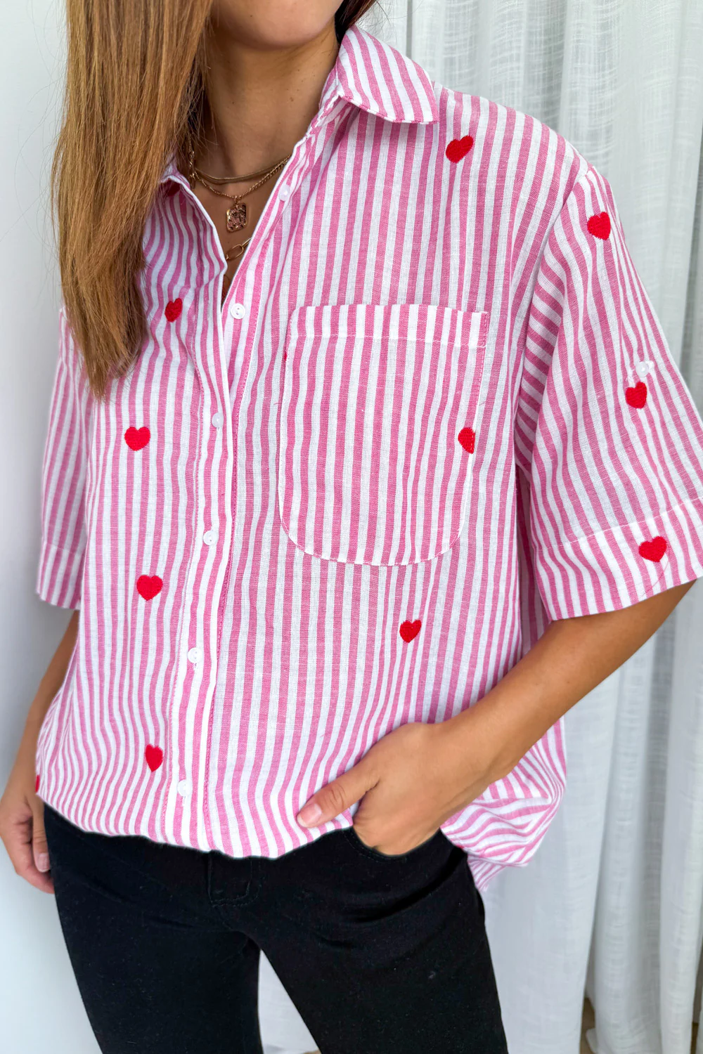 Cam Shirt - Pink Stripe - Image 7