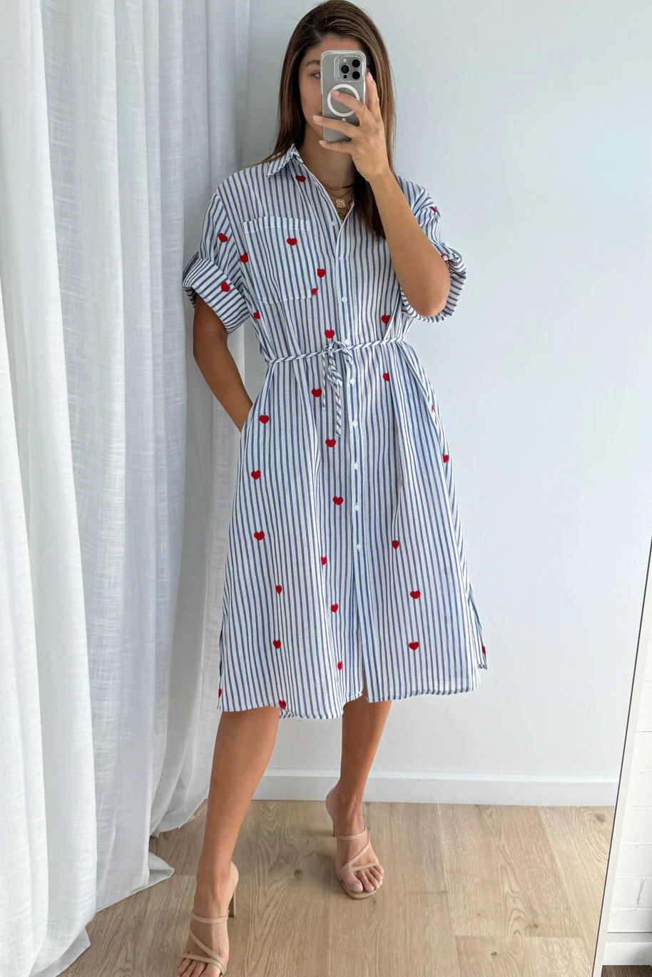 Camden Dress - Blue Stripe - Image 6