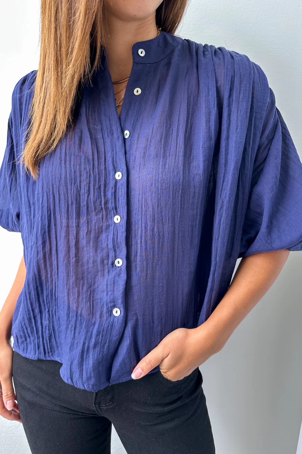 Camryn Shirt - Navy - Image 2
