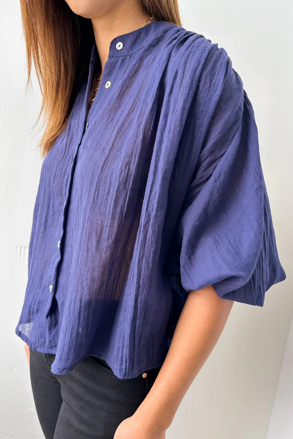 Camryn Shirt - Navy - Image 3