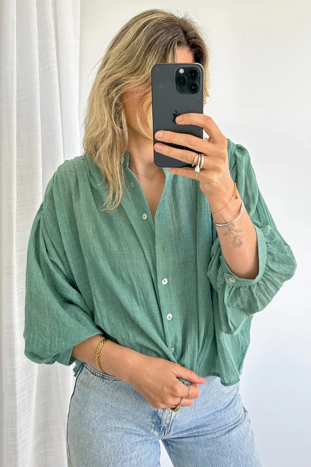 Camryn Shirt - Sage Green - Image 3