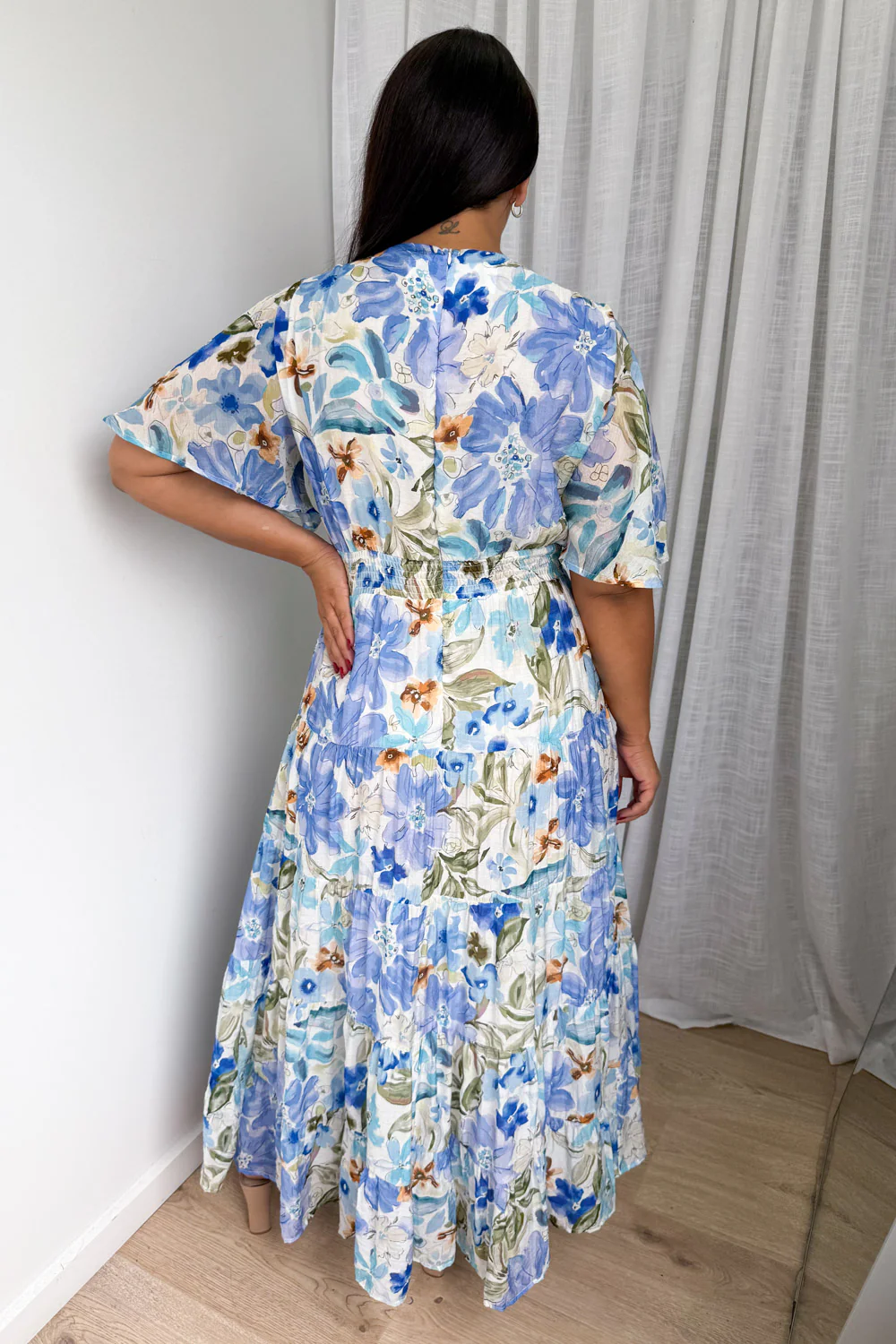 Carys Dress - Blue Multi Floral - Image 12