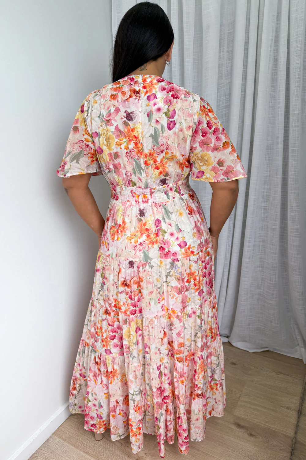 Carys Dress - Blush Multi Floral - Image 11