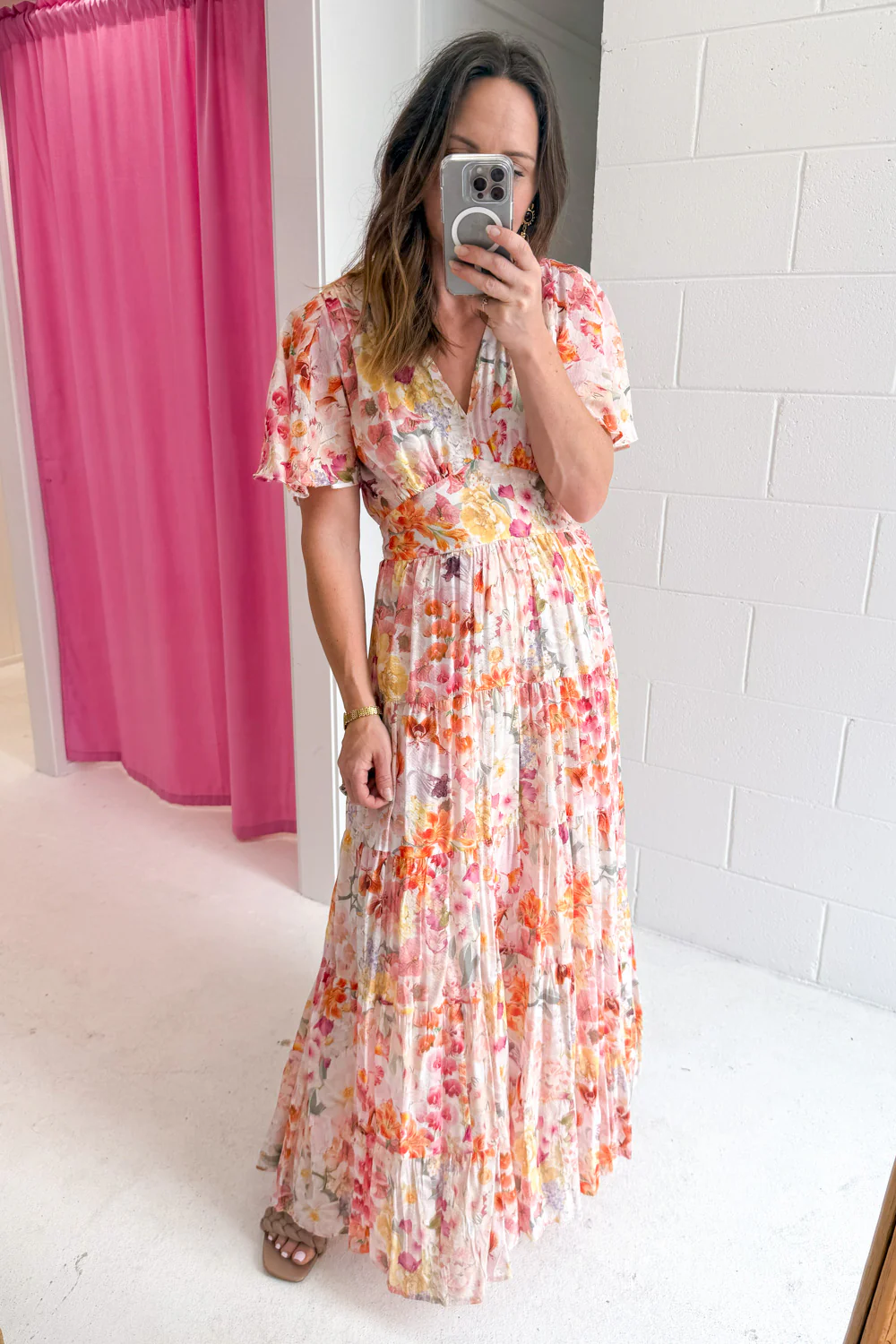 Carys Dress - Blush Multi Floral - Image 12