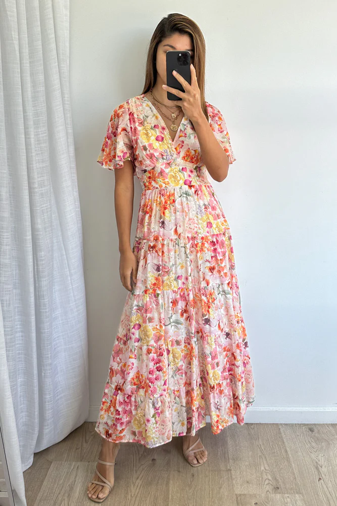 Carys Dress - Blush Multi Floral - Image 5