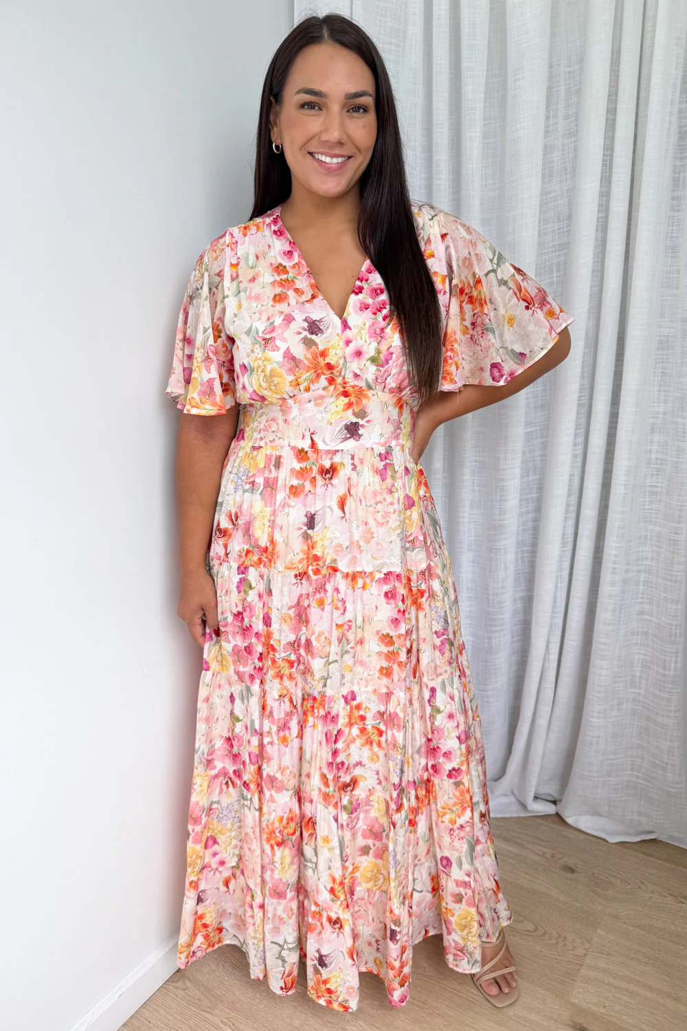 Carys Dress - Blush Multi Floral - Image 9