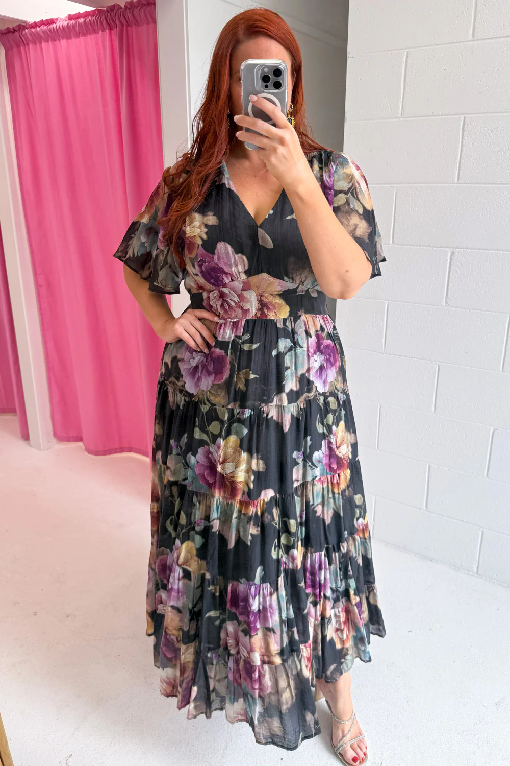 Carys Dress - Noir Bloom - Image 11