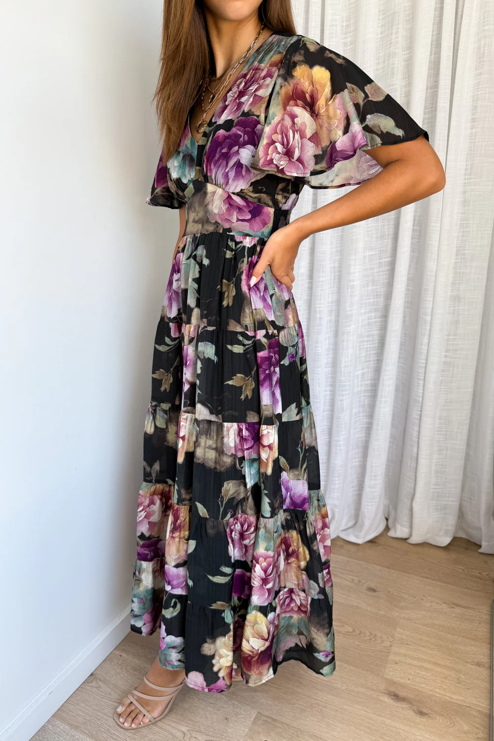 Carys Dress - Noir Bloom - Image 2