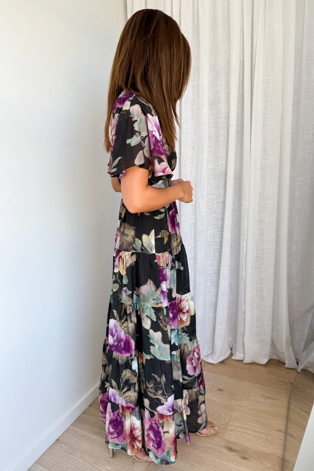 Carys Dress - Noir Bloom - Image 3