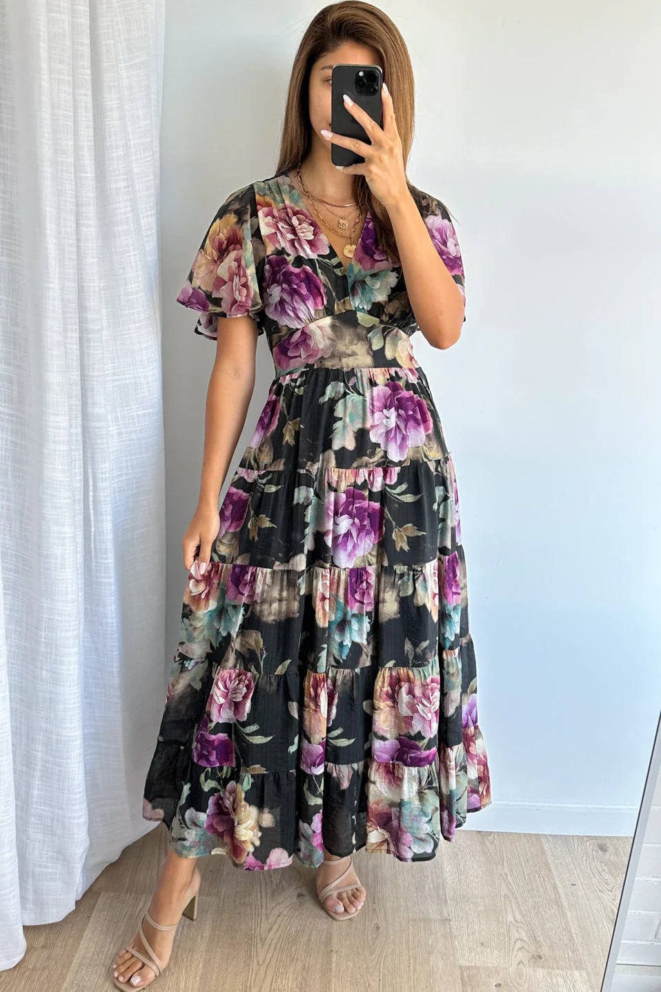 Carys Dress - Noir Bloom - Image 5