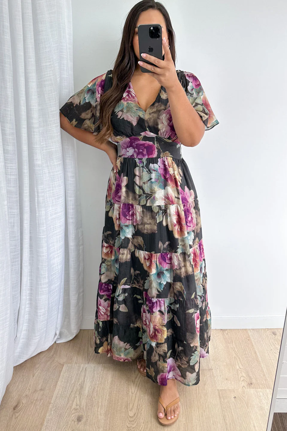 Carys Dress - Noir Bloom - Image 7