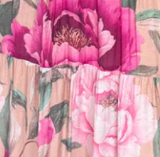 Carys Dress - Peach Magenta Bloom - Image 11