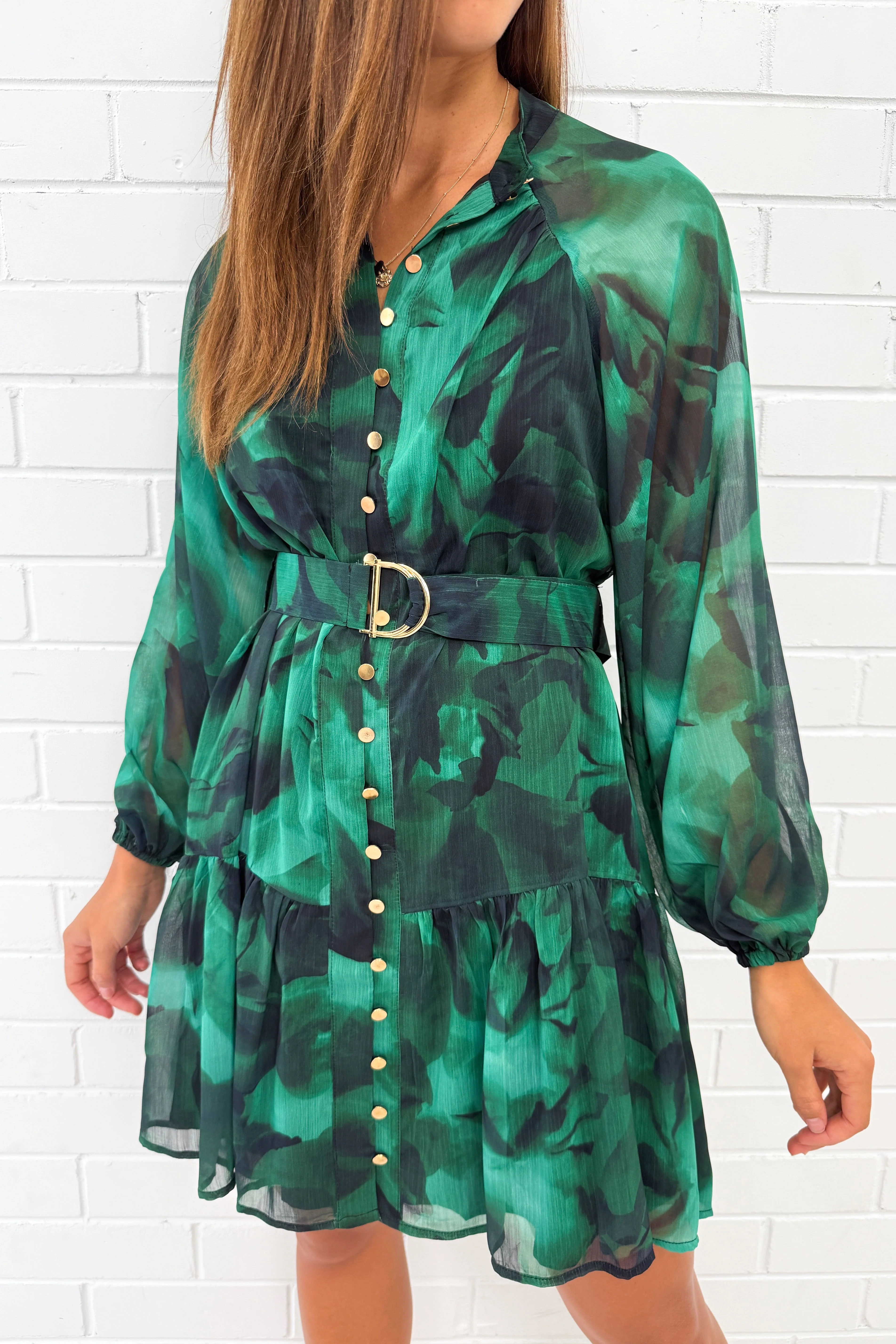 Chantal Dress - Forest Green - Image 2