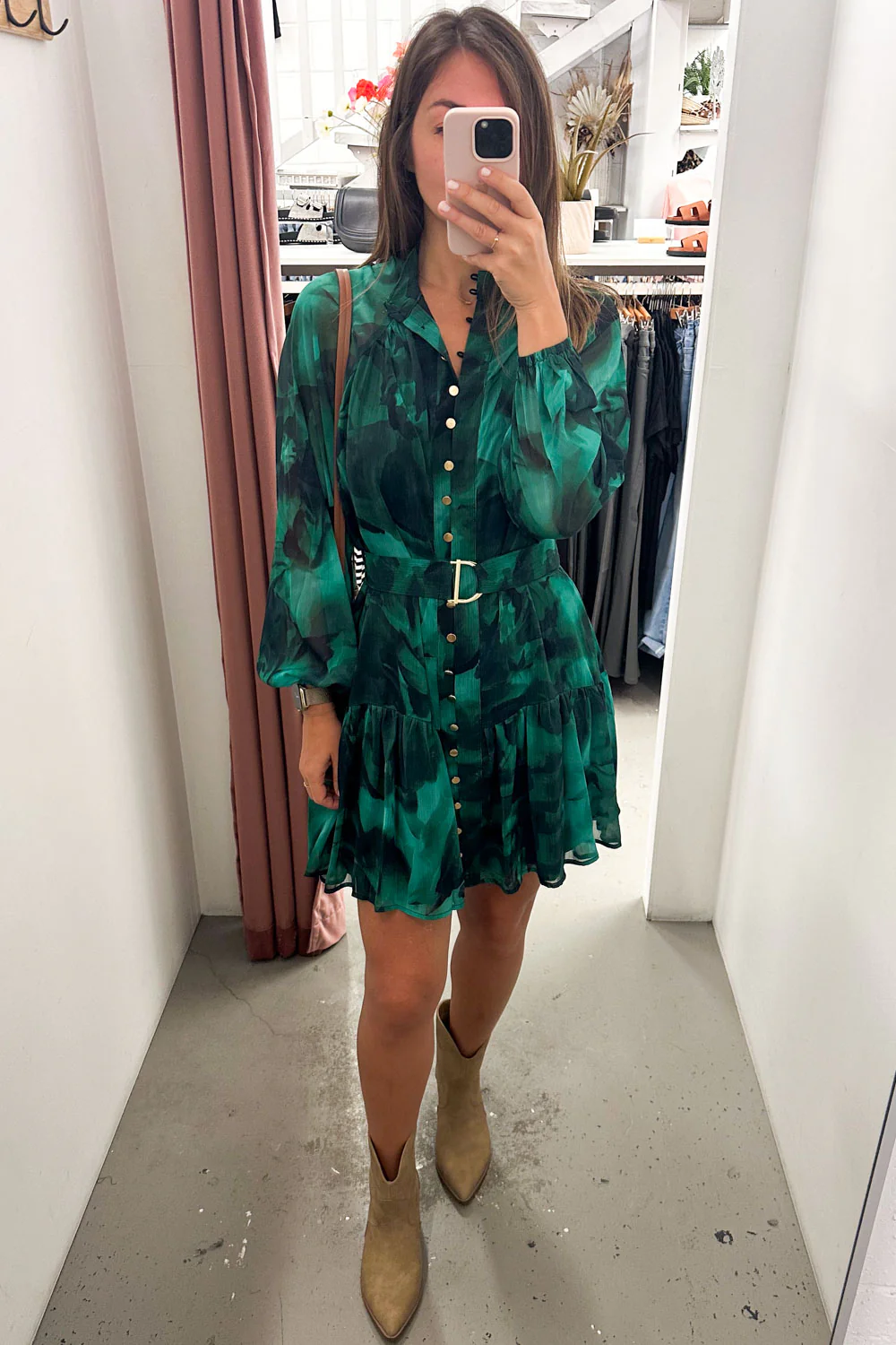 Chantal Dress - Forest Green - Image 6