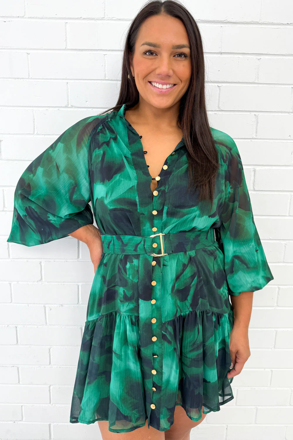 Chantal Dress - Forest Green - Image 7