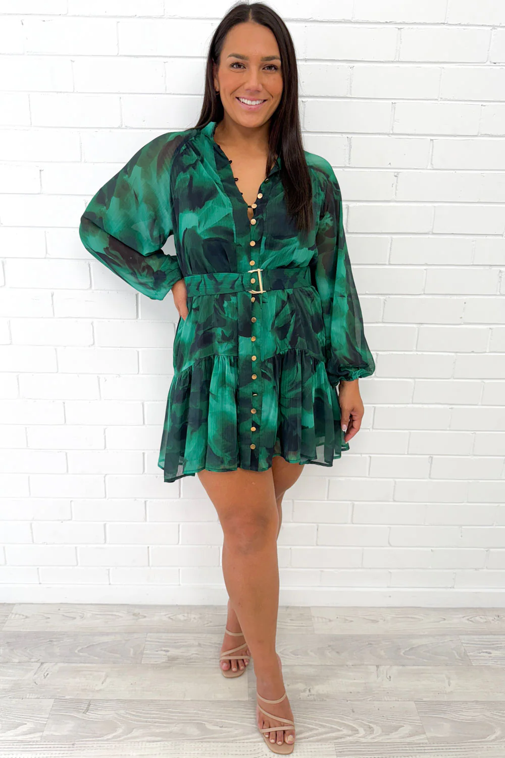 Chantal Dress - Forest Green - Image 8