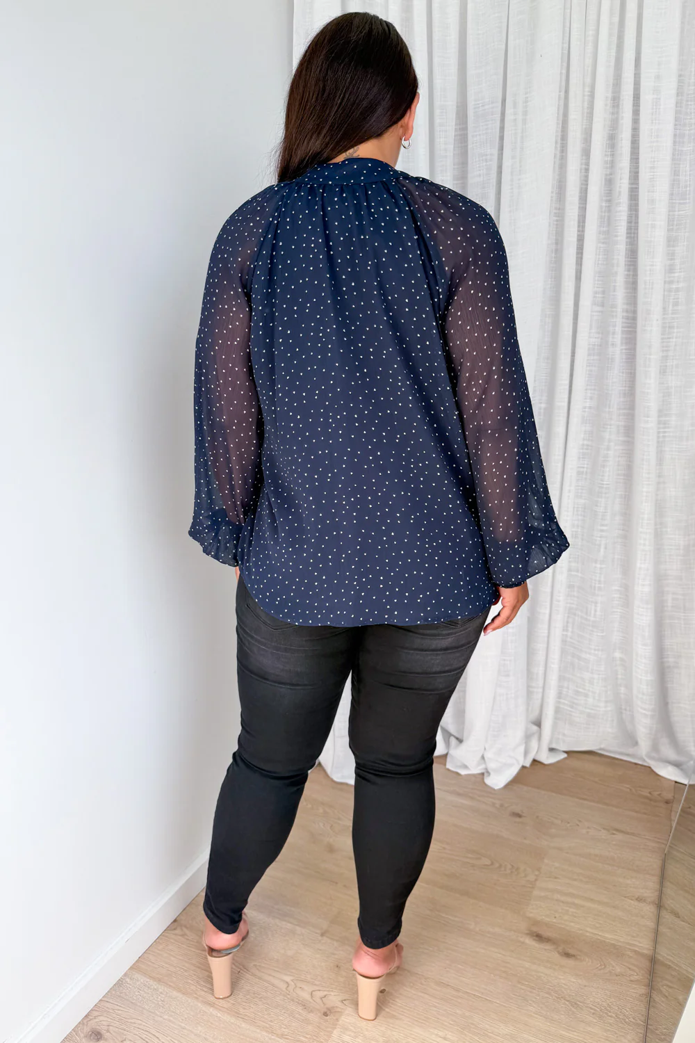 Chante Blouse - Navy Heart - Image 11