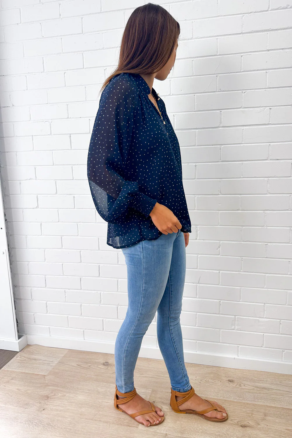 Chante Blouse - Navy Heart - Image 6