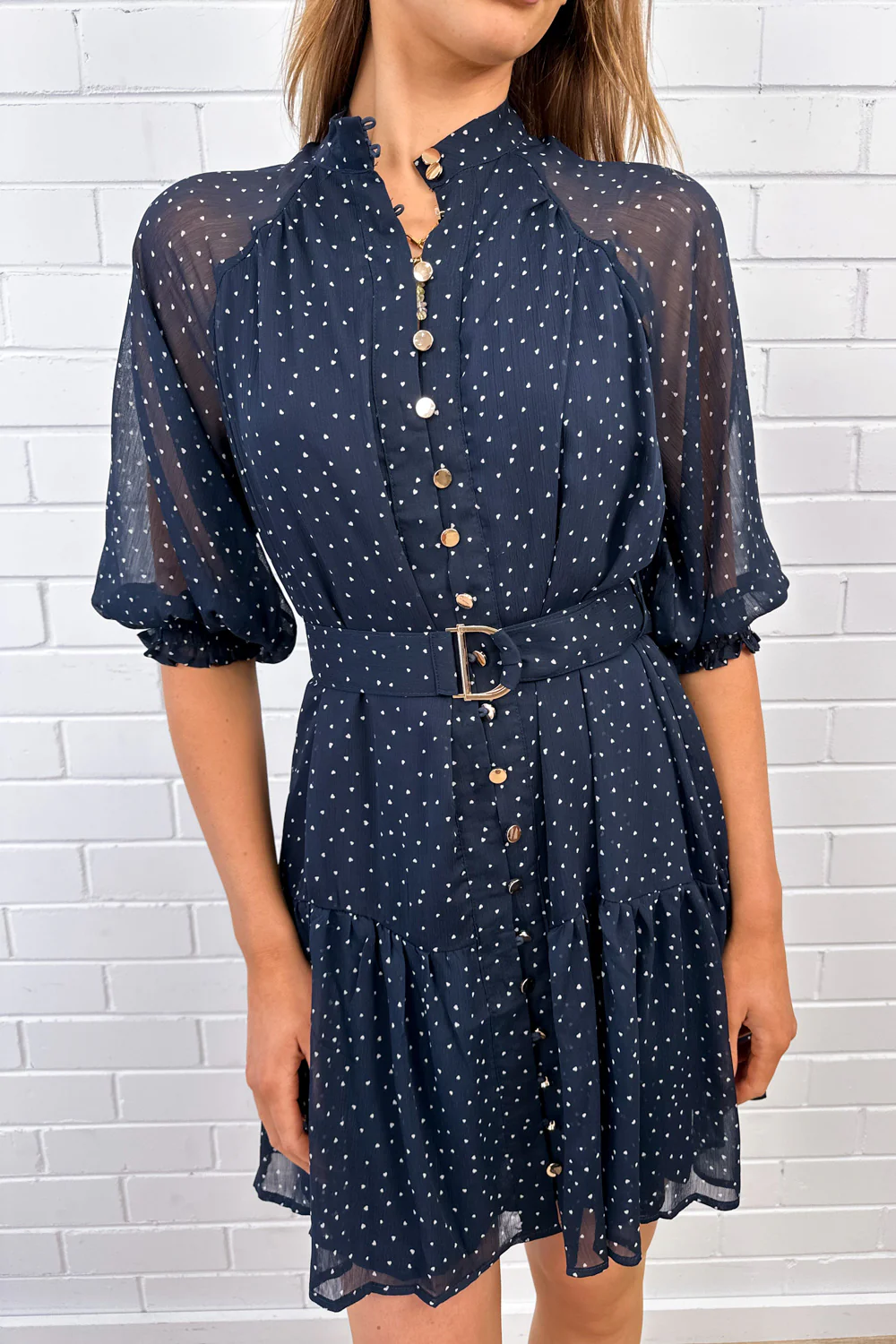 Chantilly Dress - Navy Heart - Image 2