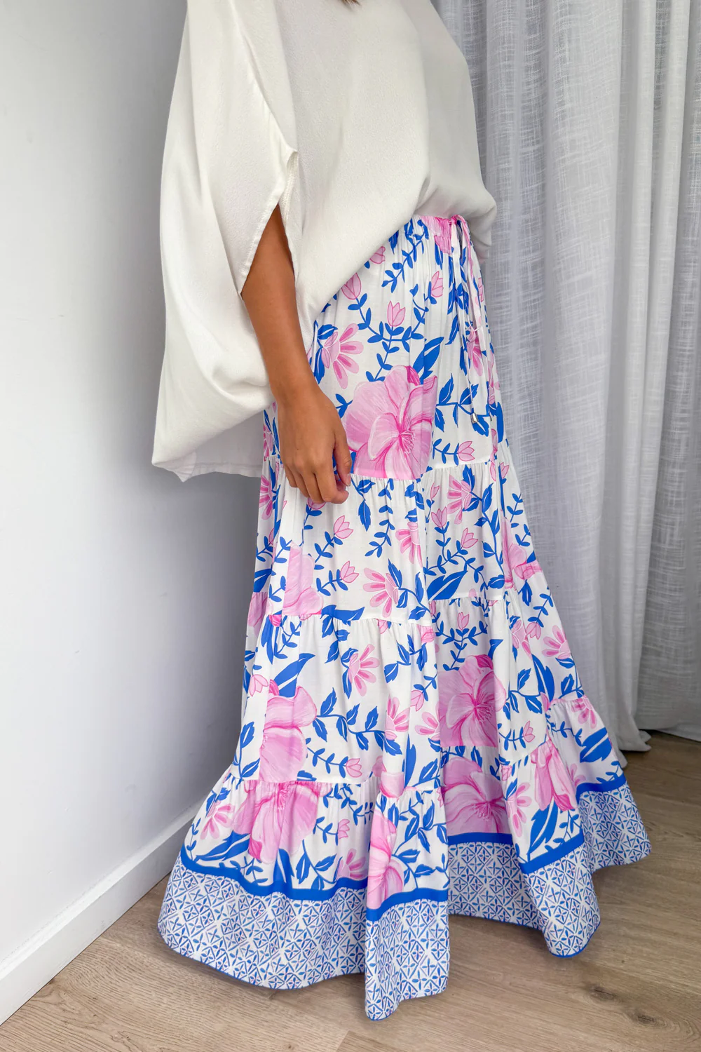 Citra Bloom Skirt - Blossom Blue Print - Image 3