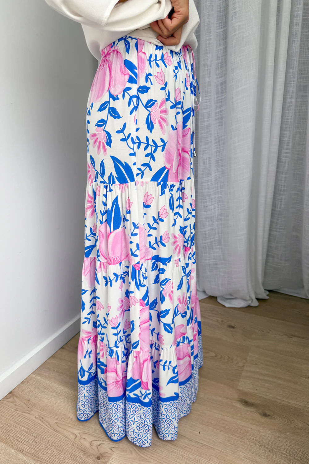 Citra Bloom Skirt - Blossom Blue Print - Image 6
