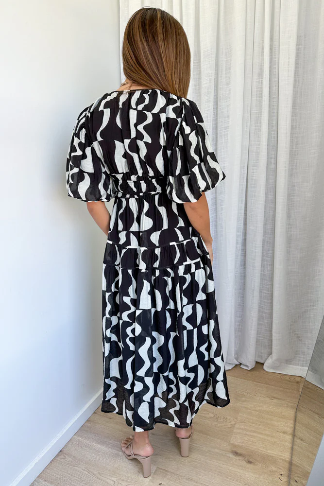 Clairemont Dress - Black White - Image 4
