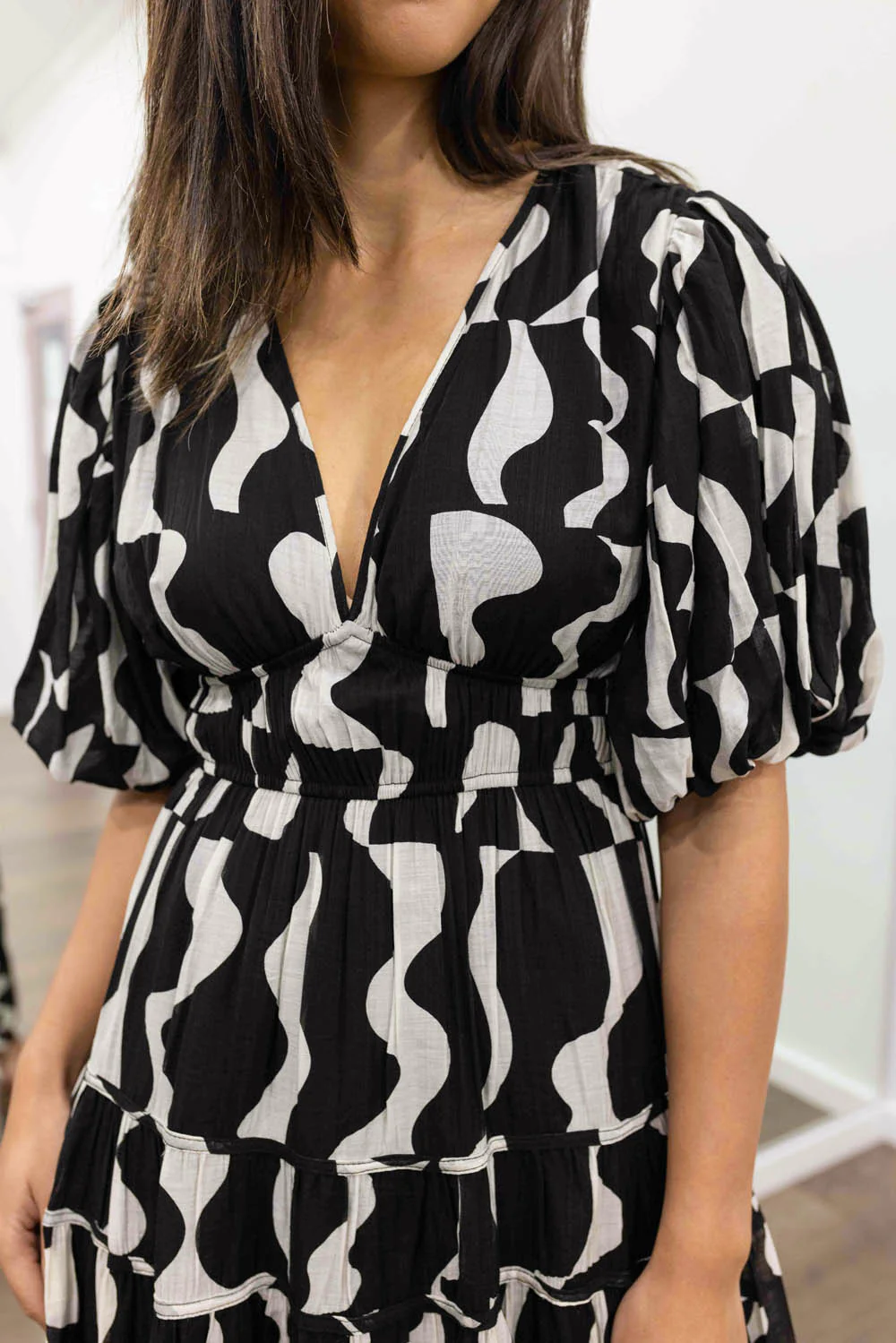 Clairemont Dress - Black White - Image 6