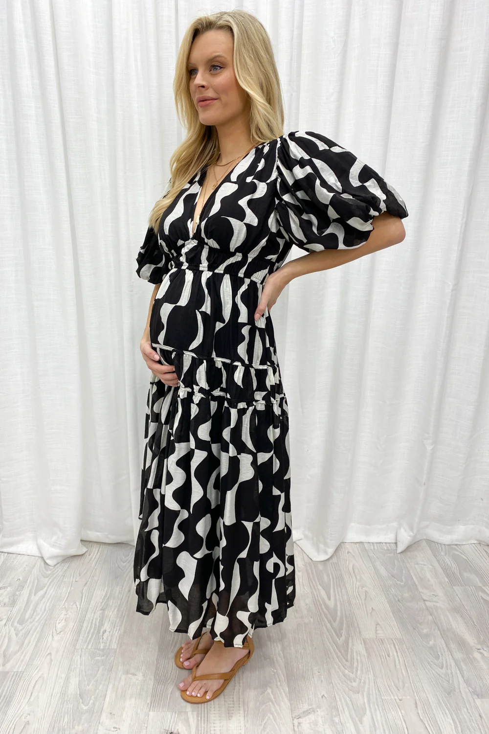 Clairemont Dress - Black White - Image 7