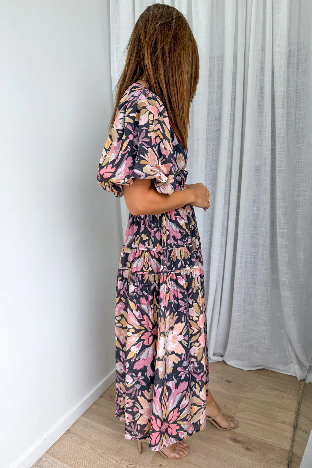 Clairemont Dress - Pink Amber Leaf - Image 5