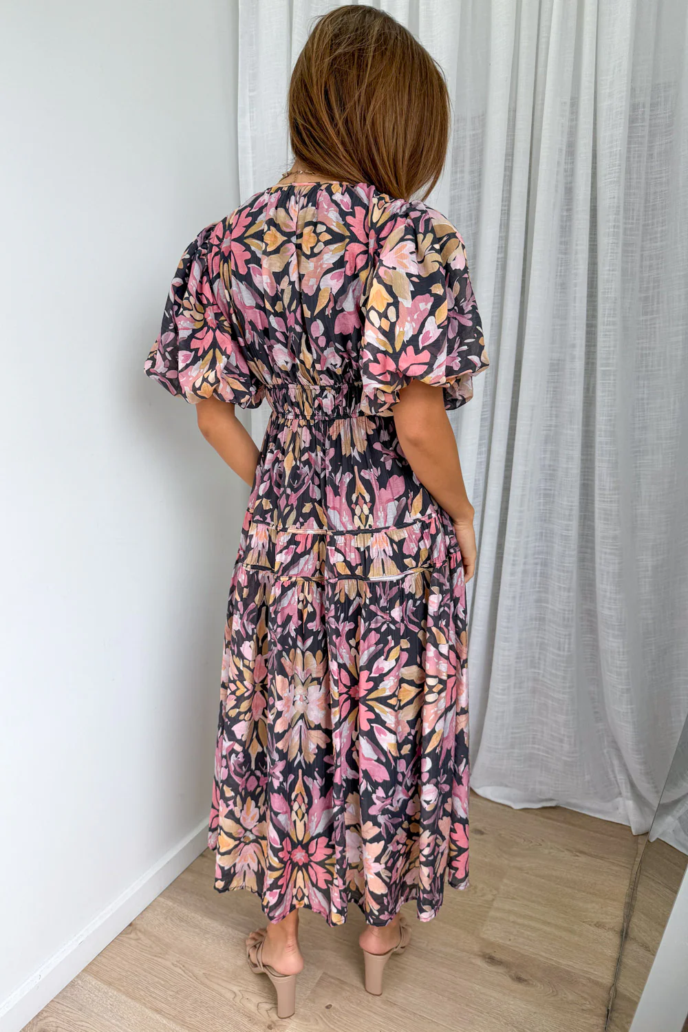 Clairemont Dress - Pink Amber Leaf - Image 6
